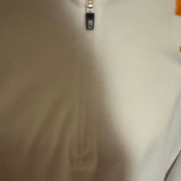 Tennessee Volunteers White Hooded Tunic with Orange Logo. 14 Zip. 3/4 Sleeve - Picture 3 of 5